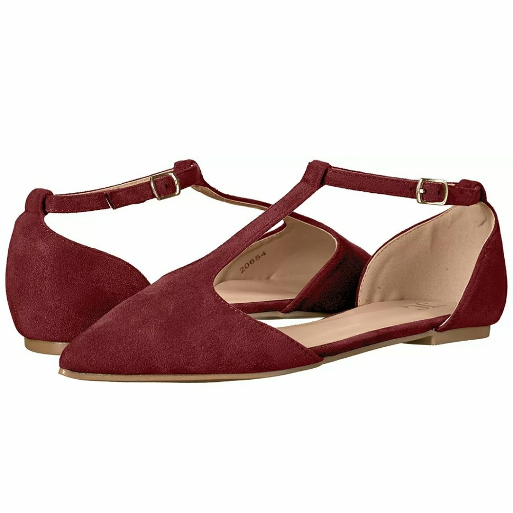 Ankle strapped flats
